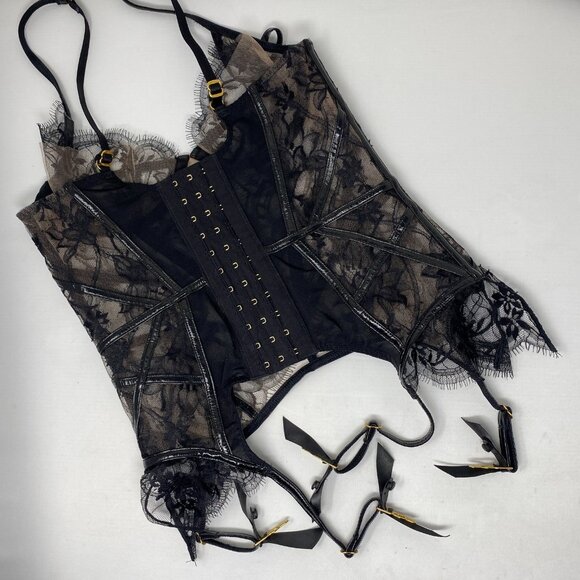 Agent Provocateur Alyss Black Basque Small *NO SIZE TAG* - Picture 9 of 12